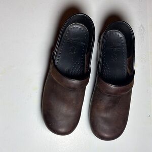 Dansko Brown Oiled Leather Clogs